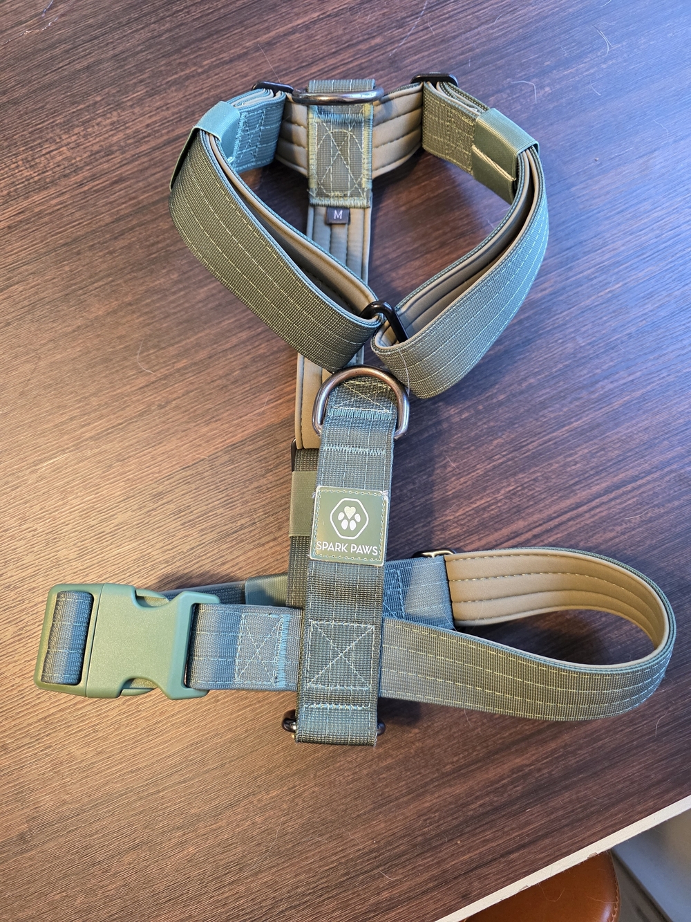 Spark Paws Green Comfort No Pull Harness Size M